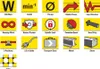 A collage of icons and text describing the features of a power tool. Produktbild-Vorschau