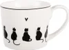 Clayre & Eef Tasse 275 ml Weiß Porzellan Katzen Produktbild-Vorschau 1