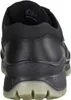 The back view of a black leather shoe. Produktbild-Vorschau