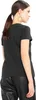 Schwarzes Damen T-Shirt Kurzarm mit Rundhals und Produktbild-Vorschau 5