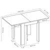 Uittrekbare eettafel Comer, 79/134 x 67 x 79 cm, wit Productafbeelding-voorbeeld 3