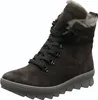 A single brown suede boot with faux fur trim and black laces is shown against a white background. Produktbild-Vorschau