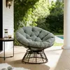 LVHOM Poltrona Papasan girevole a 360°, poltrona lounge con Anteprima dell’immagine prodotto 1