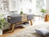FineBuy Turnbock Sitzbank Grau mit Schubladen 120x56x30 cm Produktbild-Vorschau 2