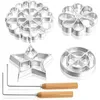 6 Stück Bunuelos Form Rosetteneisen Aluminium mit Holzgriff Produktbild-Vorschau 1
