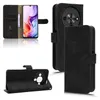 A collage of images showing a black leather wallet-style phone case for a ZTE Blade A76 5G. Anteprima dell’immagine prodotto