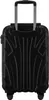 A black suitcase is shown from the back with its handle extended. Náhled obrázku produktu