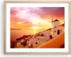 Gerahmtes Poster - Rahmen in heller Eiche - Santorini Produktbild-Vorschau 1