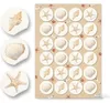 3 x 24 bunte Sticker Sommer Urlaub Reise Muscheln - 4 cm Produktbild-Vorschau 4
