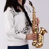 Mini Bb Sopransaxophon, Saxophon Messing Material Goldlack Produktbild-Vorschau 9