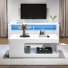 Couchtisch 50x100x35cm Weiß Hochglanz Lounge-Set Produktbild-Vorschau 6