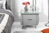 Eleganter Nachttisch EXTRAVAGANCIA 47cm silbergrau Samt Produktbild-Vorschau 4