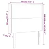 Kopfteil Dunkelblau 90x5x118/128 cm Samt Produktbild-Vorschau 8