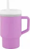 A purple Infantino sippy cup with a white lid and straw. Produktbild-Vorschau