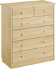 Kommode Sideboard Anrichte Kiefer massiv 2+4 Schubladen Produktbild-Vorschau 1