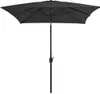 vidaXL Parasol avec mât métallique 300 x 200 cm Anthracite Voir les images du produit 2