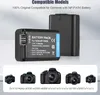A product image showing camera batteries and compatible camera models. Náhled obrázku produktu