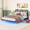 okwish plávajúca posteľ 140x200 rám postele kovová posteľ s Náhľad obrázku produktu 1