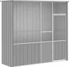 A grey metal aviary with mesh panels and a door. Náhled obrázku produktu