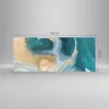 Bilder auf glas - Einteilig - Golden Türkis Hintergrund - Produktbild-Vorschau 3