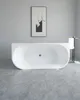 Volně stojící vana Pari s pruhy 180 x 80 cm Corciano bílá Náhled obrázku produktu 6