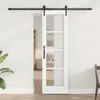 vidaXL Schiebetür 61 x 198,5 cm Massivholz Kiefer und Glas Produktbild-Vorschau 2