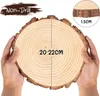 6 Stück 20-22cm Durchmesser Holzscheiben, 2 cm Dick Produktbild-Vorschau 2