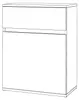 Kommode K1D1S Mattschwarz / Wotan Eiche Produktbild-Vorschau 8