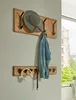 HAKU Wandgarderobe akazie, schwarz - Massivholz, Metall, Produktbild-Vorschau 6