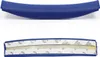 Two views of a blue headphone headband cushion with adhesive strips on the underside. Produktbild-Vorschau