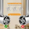 A marketing image showing three grinding plates and two meat grinder attachments, with a green checkmark and a red cross indicating correct and incorrect installation. Produktbild-Vorschau