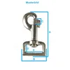 Karabinerhaken mit Wirbel 90mm Edelstahl / A4 Produktbild-Vorschau 2