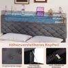 Łóżko tapicerowane COSTWAY 160 x 200 cm z oświetleniem LED, Podgląd zdjęcia produktu 6