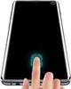 A finger is pressing on a glowing fingerprint scanner on a smartphone screen. Produktbild-Vorschau