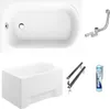 ECOLAM Badewanne Wanne Acryl Mini Rechteck 100x65 Schürze Produktbild-Vorschau 9