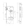 Türschloss 55mm DM Innentür- Korridortürschloss Stulp Produktbild-Vorschau 2