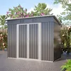 ELANDEPOT Abri de jardin 242 × 126 × 182 cm gris rangement Voir les images du produit 13