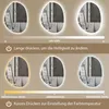 HOMCOM asymmetrische badspiegel met LED-verlichting, 70 x Productafbeelding-voorbeeld 3