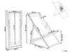 BELIANI Liegestuhl Grau Aluminium Mesh Weiß u. Grau Faltbar Produktbild-Vorschau 3