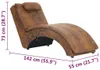 vidaXL Massage Chaiselongue mit Kissen Braun Produktbild-Vorschau 8