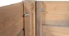 A close-up view of the corner of a wooden raised garden bed, showing the joinery and hardware. Produktbild-Vorschau