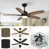 A collage of ceiling fans, including different blade colors and a 3D rendering of a fan in a living room. Podgląd zdjęcia produktu