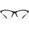 A pair of black and clear sports glasses shown from the front. Produktbild-Vorschau
