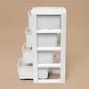 Ratanový kúpeľňový stojan s košíkmi 4 X 7L White Náhľad obrázku produktu 5