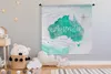 MuchoWow® Wandteppich Wandbehang Weltkarte - Australien - Produktbild-Vorschau 4