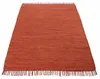 Flickenteppich Kelim Chindi Uni Orange 90x160 cm, Produktbild-Vorschau 3