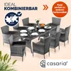 CASARIA® Polyrattan Gartentisch 190x90x74cm mit Ablage Produktbild-Vorschau 6