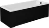 Badewanne MODERN BLACK&WHITE 150x70 mit Füßen, Siphon und Produktbild-Vorschau 1