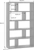 sweeek - Asymmetrisches Bücherregal im Holzlook 5 Ebenen 10 Produktbild-Vorschau 7