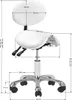 Kosmetikhocker 1025 GIOVANNI - weiß Produktbild-Vorschau 7